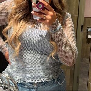 Rachel Zoe Light Blue Sparkly Top